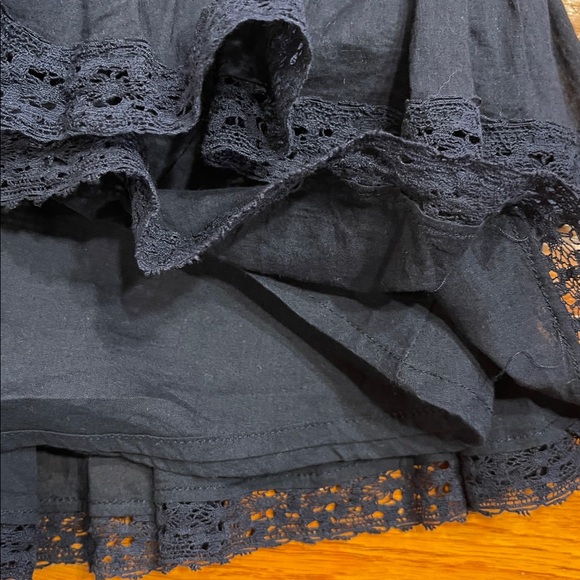 Sunday Best Navy Lace Cotton Mini Dress Cottagecore XS - Picture 8 of 16